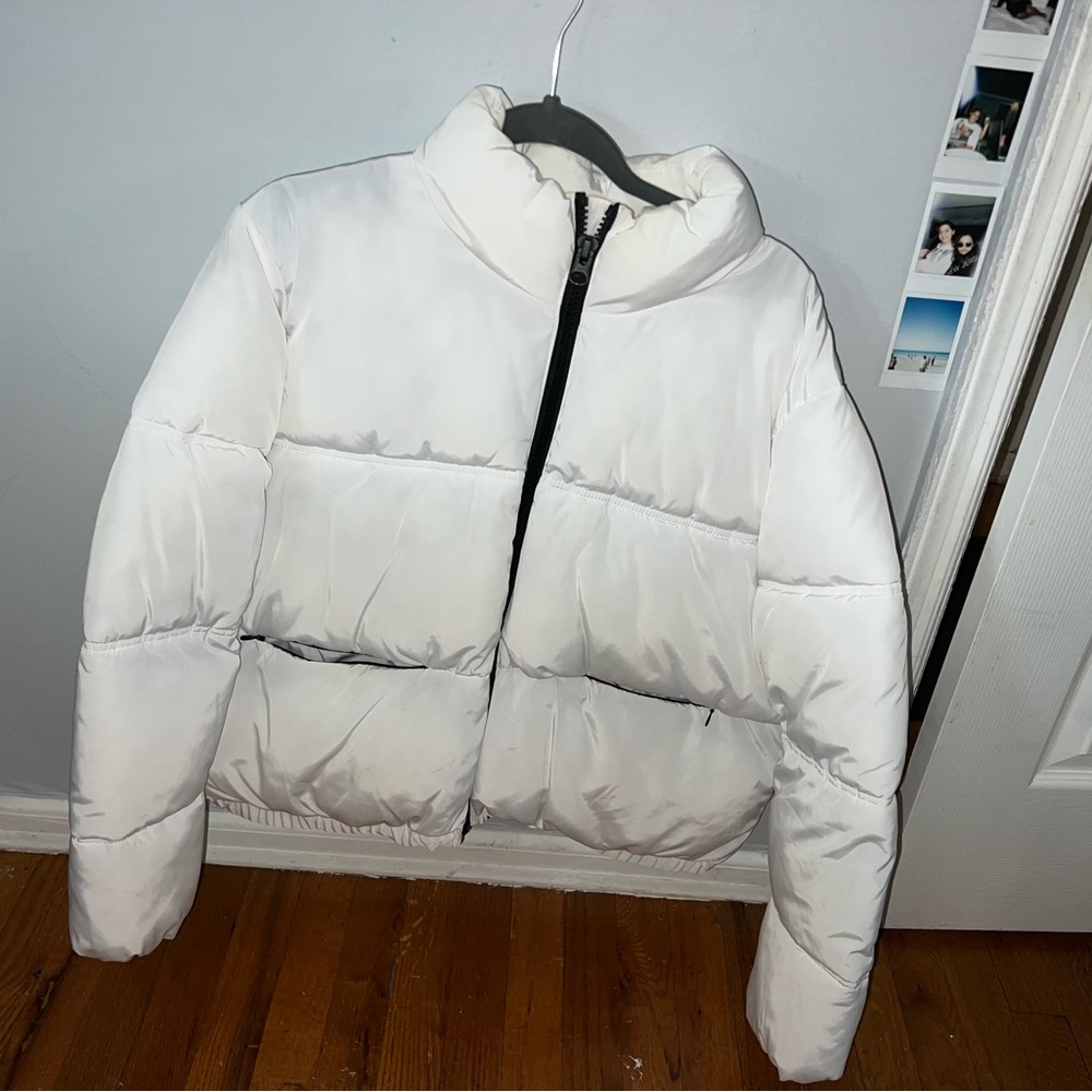 White puffer jacket